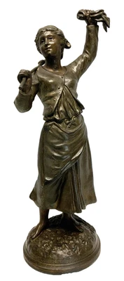 STATUE régule " Jeanne d'Arc " XIXème signée - Photo 1/4