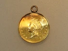 $1 INDIAN PRINCESS HEAD GOLD COIN JEWELRY PIECE