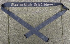 Kriegsmarine Cap Band Naval School Friedrichsort Original Uniform Hat Original