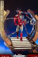 Hot Toys Ht 1/6 Mms688d53 Iron Man Mk6 2.0 With Suit Up Gantry Action Figure New