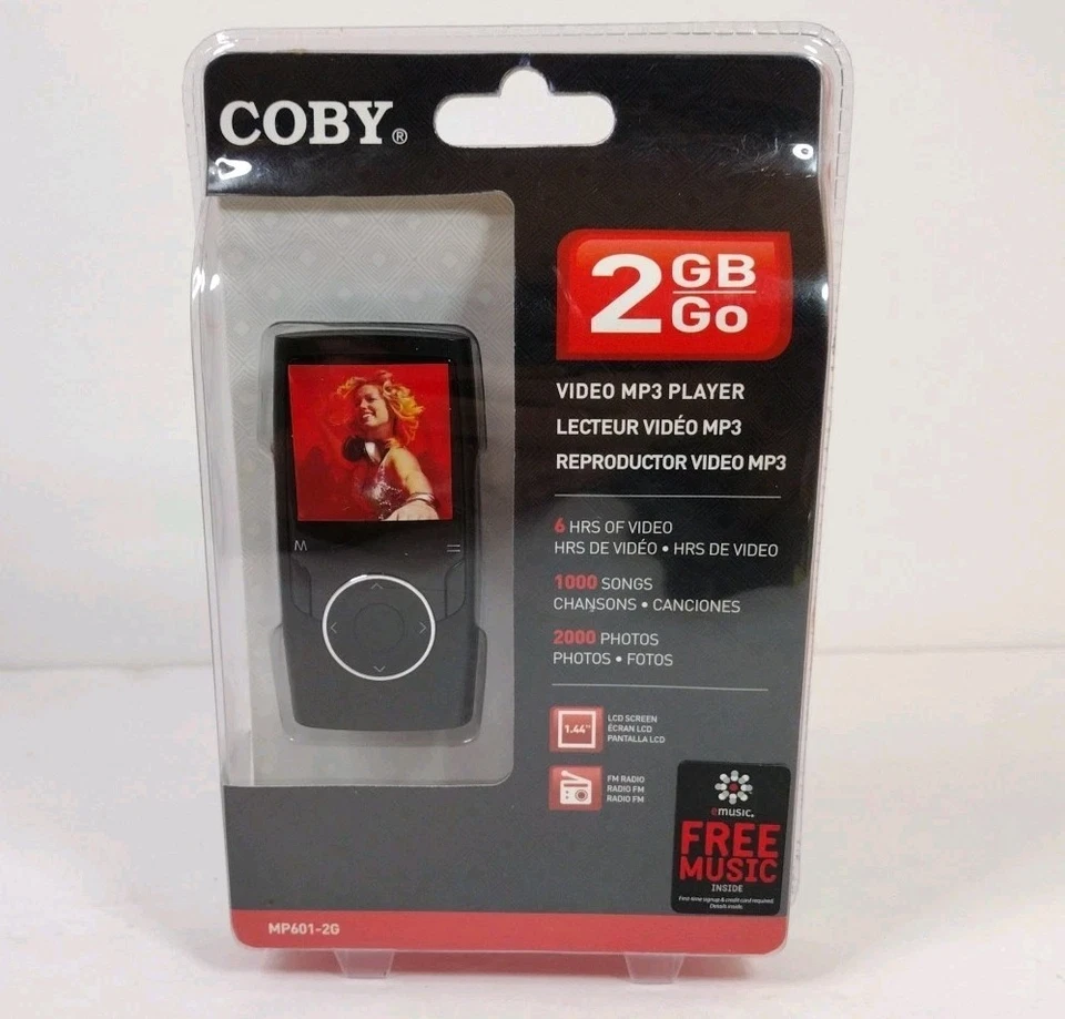Coby 2GB Go Video MP3 Player 6 Hours Of Video 1000 Songs MP601-2G - Image 2 of 4