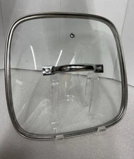 1 Square Vented Replacement Lid Clear Glass Stainless Frying Pan Casserole