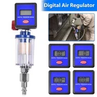 1/4" Air Digital Pressure Gauge Air Flow Regulator For Paint Spray Gun Air Tool