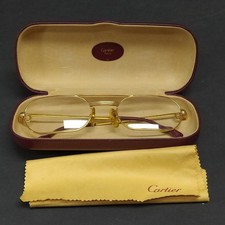 Occhiali da vista Cartier in cofanetto, naselli da pulire. Condizioni discrete