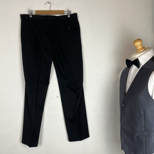 Marks and Spencer 3 Piezas Esmoquin Traje de Cena Para Hombre Negro 42S Chaqueta 36W 31L M&S - Imagen 22 de 24