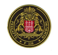 Patch/Aufn&auml;her F220 Fregatte HAMBURG gold mit Klett - German Navy
