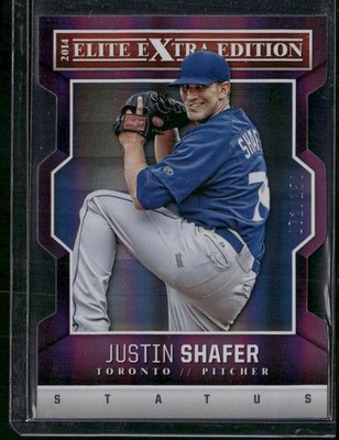 2014 Panini Elite Extra Edition #96 Justin Shafer Status Purple #/150