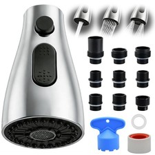 Kitchen Faucet Head , 3-Function Pull Down Spray Head with 9 Adapters, Sink F...