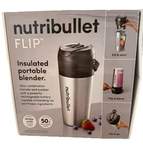 Nutribullet BD-BX783A-23 Flip Portable Blender Insulated Cup STAINLESS STEEL