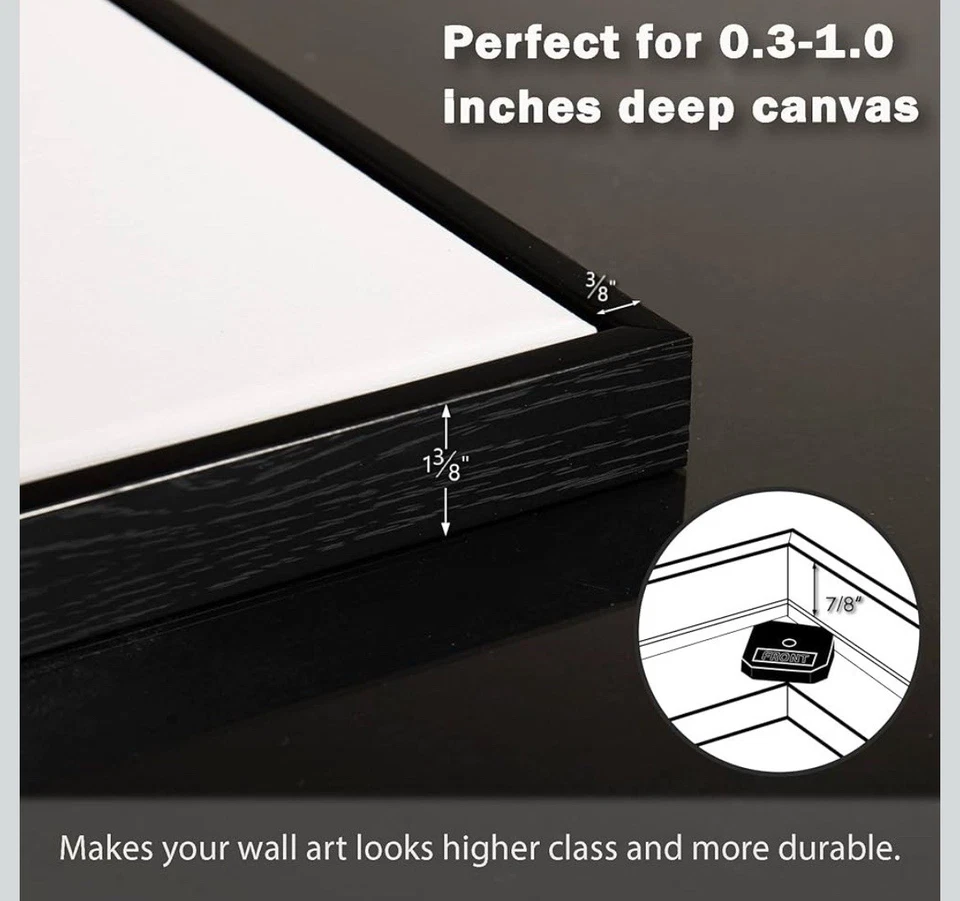 Texture Of Dreams Floating Frame For Canvas Prints For 11" x 14" Photo Black - Image 2 of 4