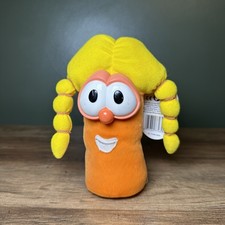 Vintage 90s Y2K Fisher Price VeggieTales Bounce N Talk Laura Carrot Toy No Sound
