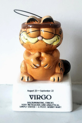 Enesco Garfield Keramik Figur Sternzeichen Jungfrau gebraucht