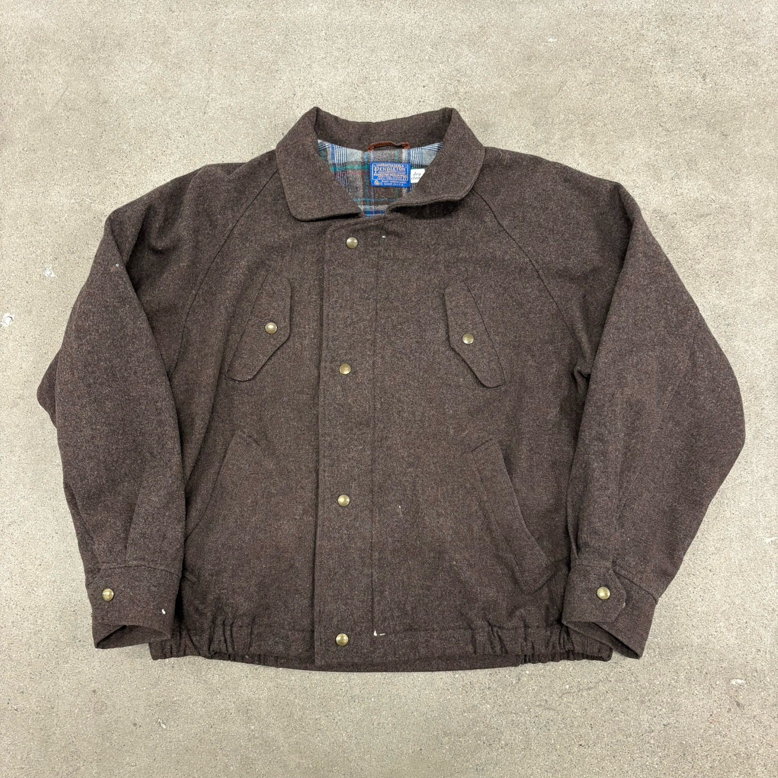 Brown Vintage Pendleton Wool Jacket Size Large - image 2
