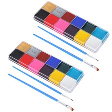 2 Sets 12-Color Body Painting Paints For Halloween Party Drama Makeup NEW