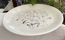 Wedgwood bone china serving platter, Wild Oats pattern, oval, 1960s vintage