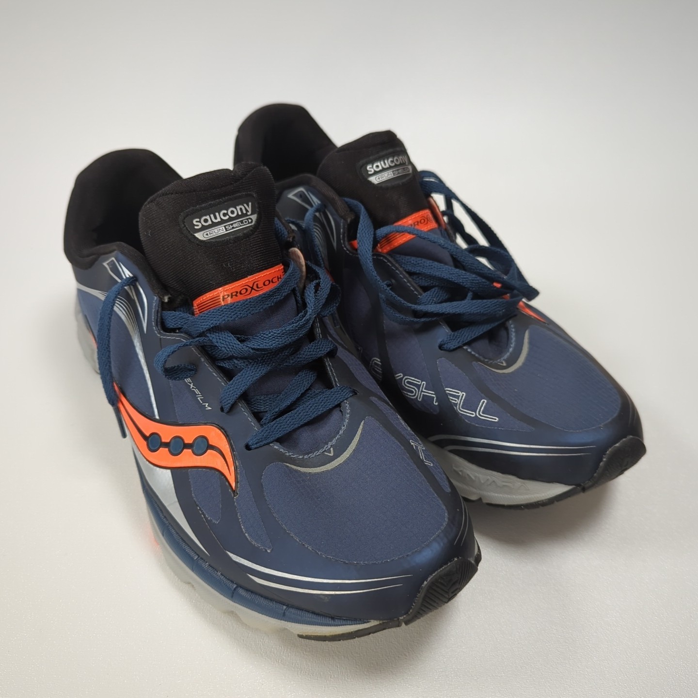 Saucony Kinvara 5 Running Shoes Mens 11.5 M Blue Orange Logo Sneakers EUC