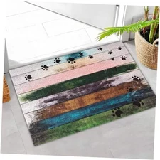  Colorful Door Mat 23.6" x 35.4" Waterproof and 23.6"x35.4" Dog Paw Print-2