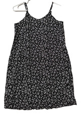 Art Class Girls XL 14/16 Black White Floral Sleeveless Dress, Target