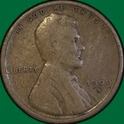 1909-S Lincoln Wheat Cent Very Good VG Coin, Scratch #36105
