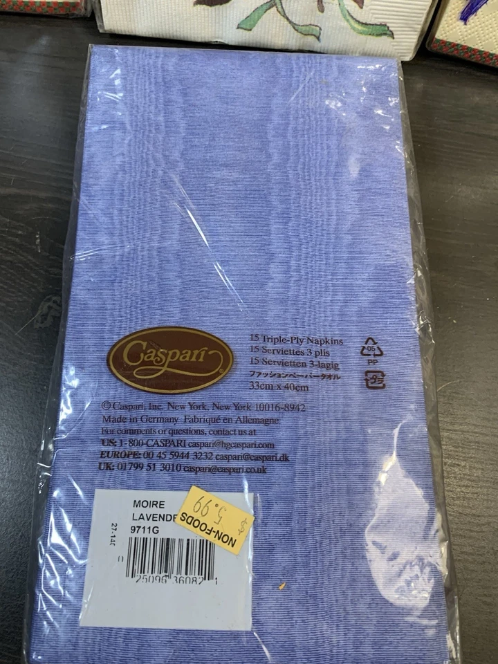 Vintage Caspari Potpourri Press Ambiente Lot Of 4 Packs Napkins Floral Art - Image 4 of 4