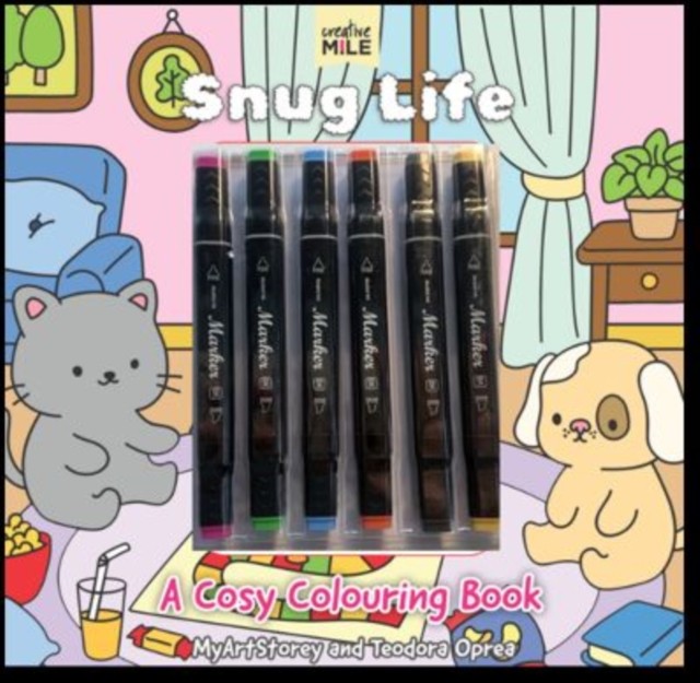 Five Mile Snug Life: A Cosy Colouring Book And Markers - Image 2