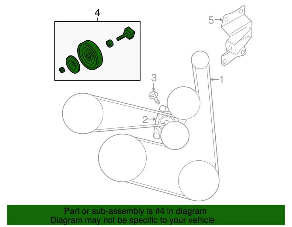Nissan Frontier 2005-2019 genuino - polea loca 11925-EA010 Foto 3 de 3