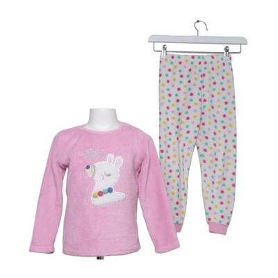 Primark, Pyjama, Größe: 122, Polyester, Pink/Weiß/Mehrfarbig, Gepunktet #8JK
