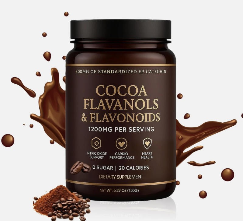 High flavanol cocoa powder flavonoids supplements energy boost 1200mg uk