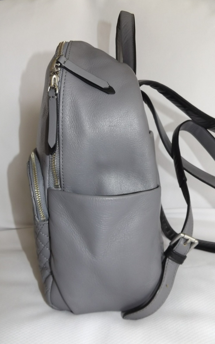 VERA BRADLEY Carryall Leather Backpack Storm Cloud Gray 