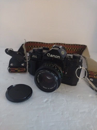 Canon A-1 SLR 35mm Film Camera with 50mm 1: 1.8 FD Lensbtested Working 