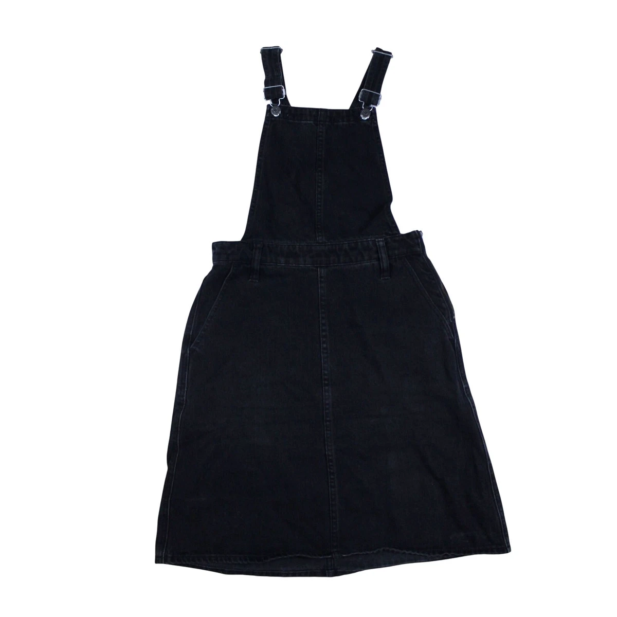 denim black overall dress Dresses for sale mock fly and functioning YGroup_down-with-love-asymmetrical-midi-dress Best Hacks to Hide Size:dress size pants : 30 Unfinished bottom