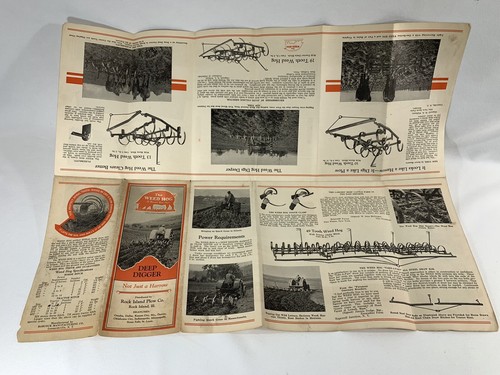 Folleto DE COLECCIÓN WEED HOG Plegable Rock Island ILL Plow Co Grada Publicitaria - Imagen 7 de 10