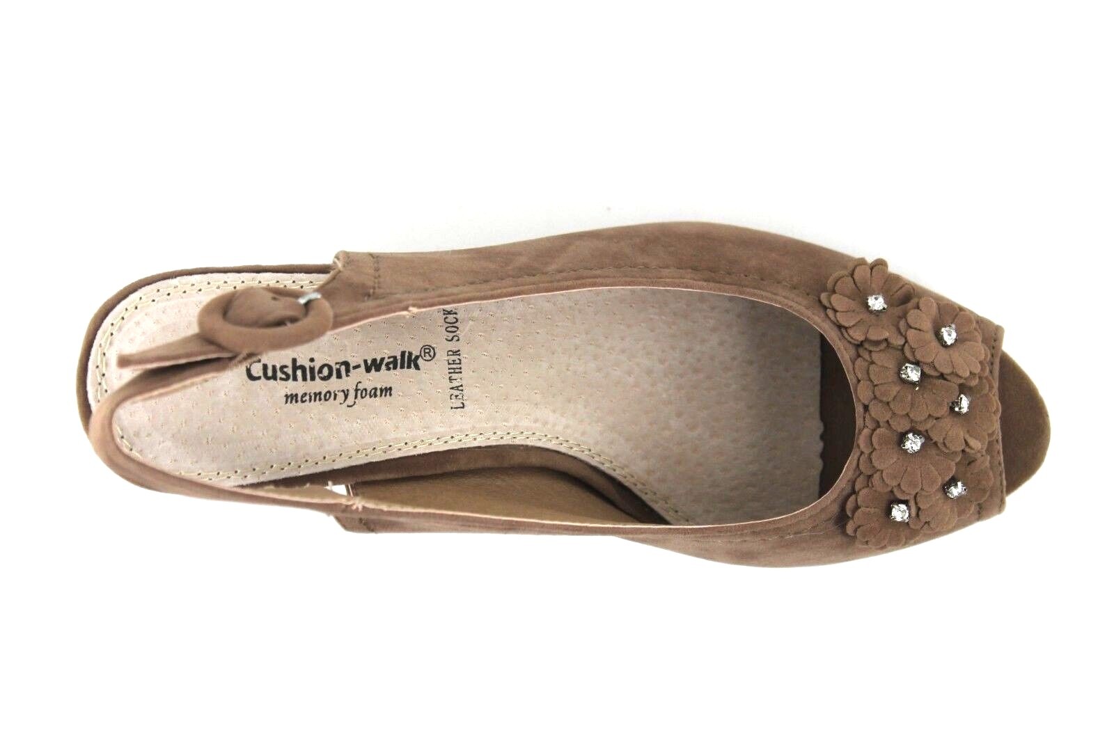 APL Sandali con tacco a spillo Cushion Walk donna UK5 EU 38 marrone decorazione floreale punta aperta