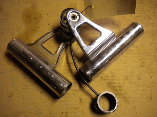 1984 Kawasaki ZN 700 LTD headlight chrome standoffs mounts - Picture 2 of 2