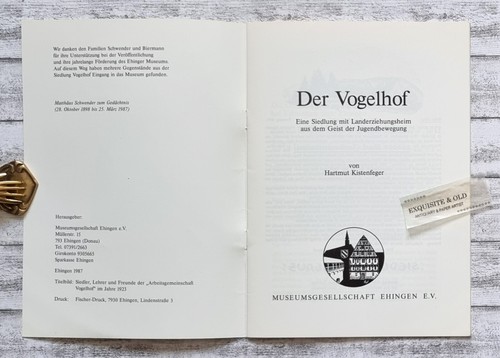 1987 Vogelhof settlement land education home youth movement Ehingen brochure old - Picture 2 of 9