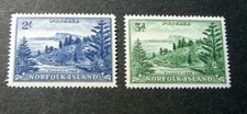 Norfolk Island  Stamp Scott# 23-24 View of Ball Bay 1959  MLH   C521