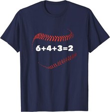 6 4 3 2 Double Play Baseball Player Gift Baseball Unisex T-Shirt
