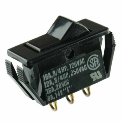 Snap-In Heavy Duty SPDT Rocker Switch, 16Amp/125VAC, 12Amp/250VAC, 3/4 HP