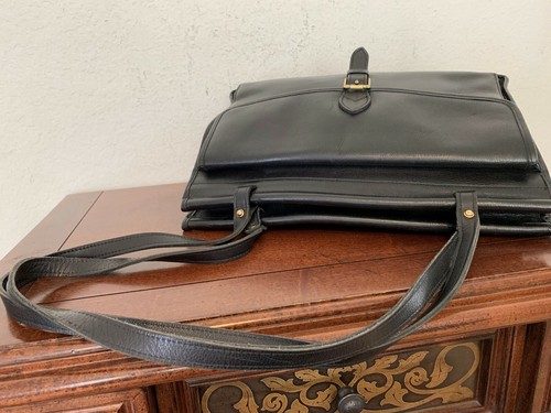 Vintage Jack Georges schwarz Leder Dübel Doktortasche Aktentasche USA - Bild 12 von 12
