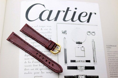 BURGUNDY RED LIZARD STRAP 18mm-BUCKLE 