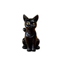 Miniature Dollhouse Fairy Garden Halloween Sitting Black Cat - Buy 3 Save $5