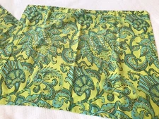 Amy Butler Welspun Green Yellow Blue Pillowcases Floral Organic Cotton Pair of 2