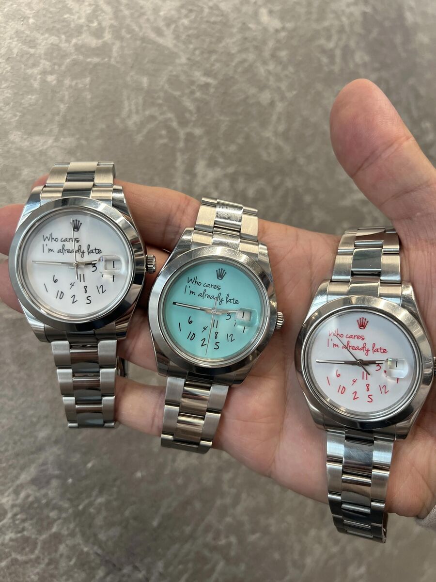 Rolex Datejust 41mm 116300 Custom Turquoise Who Cares I'm Rolex Datejust 41mm 116300 Custom Turquoise Who Cares I'm