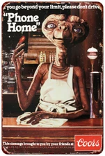 ET Coors Beer vintage Look reproduction metal sign 8 x 12