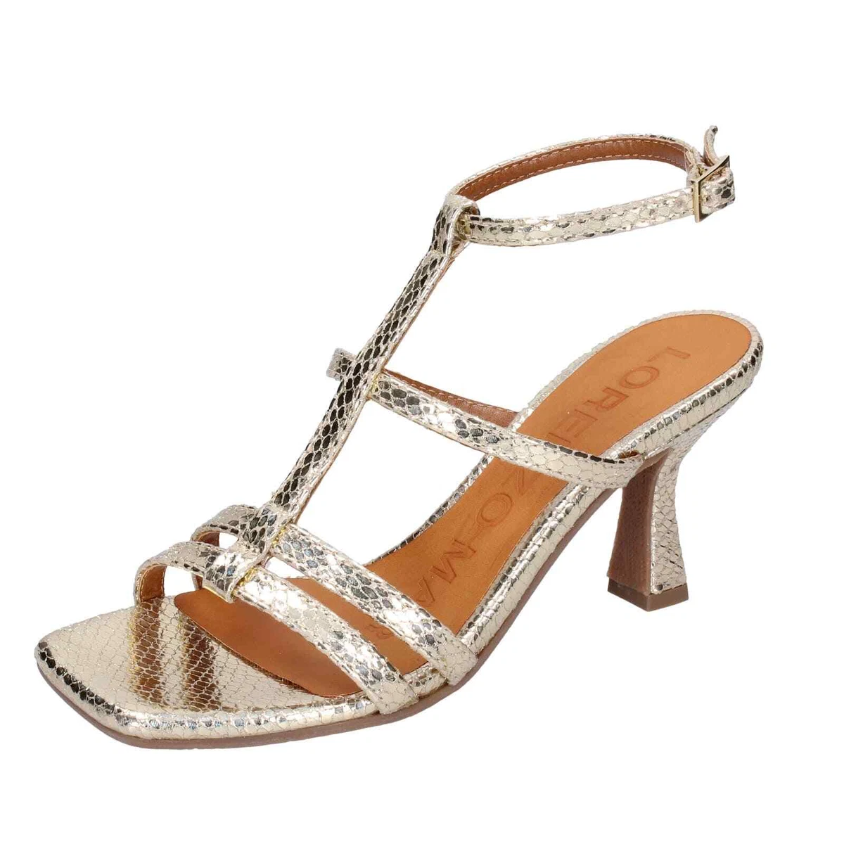 shoes women LORENZO MARI sandals platinum leather MIRTA BF954