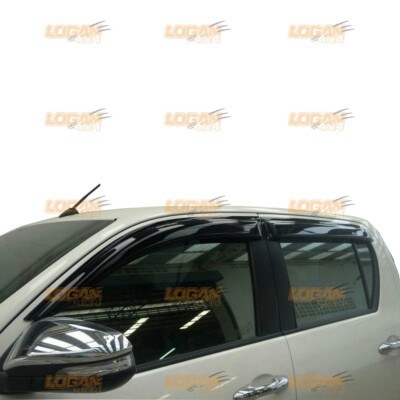 Windabweiser für Toyota Hilux Revo 2015 - 2022  Spezialklebeband Schwarz