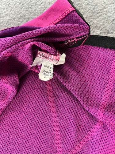 Nike Dri-Fit Polo Shirt Men's M Golf Hot Pink Geometric AOP Lightweight Casual - Picture 4 of 8