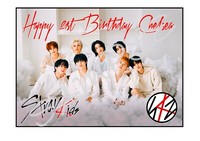 Personalised Stray Kids Costco/Asda Sized Edible Printed Cake Topper