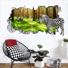 Image of 3D Forest Animals 1 Wall Murals Wall Stickers Decal breakthrough AJ WALLPAPER UK
