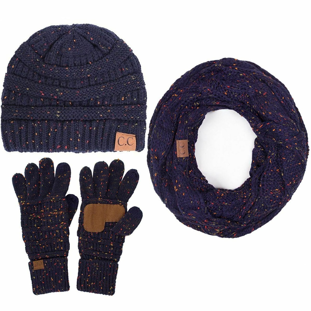 C.C 3pc Confetti Pony Beanie Gloves Scarves Set Winter accessories from Heart Soul main image 3